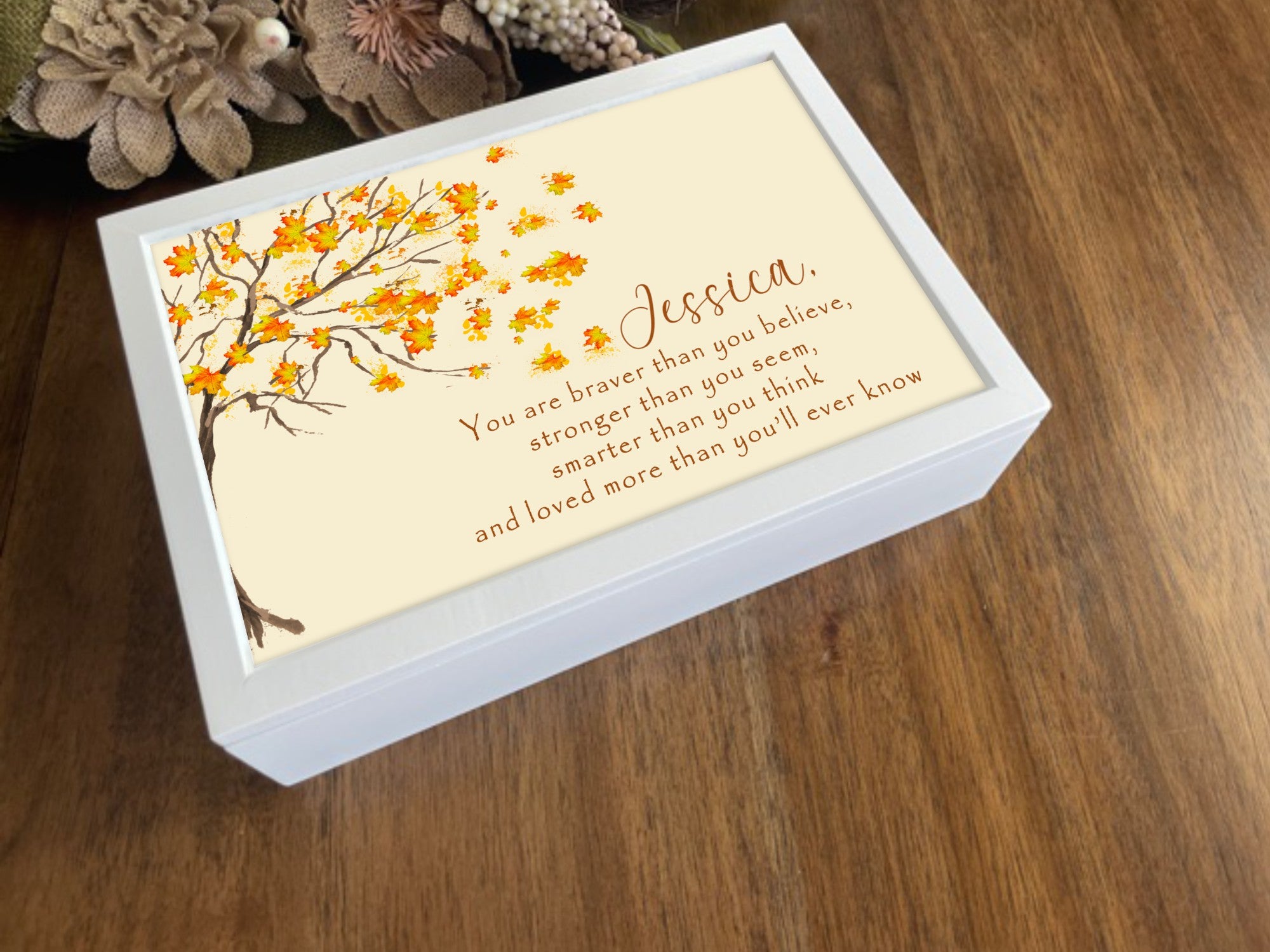 Personalized Inspirational Keepsake Box - Inspirational Gift, Encouragement Gift, Beautiful Gift For Friend, Bedside Table Decor