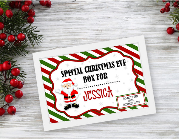 Personalized Christmas Eve Box For Child - Gift From Elf, Gift From Grandparents, Early Christmas Gift