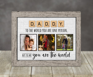 Scrabble Tiles Picture Panel For Daddy- Gift for Dad, Father's Day Gift Idea, Birthday Gift For Dad