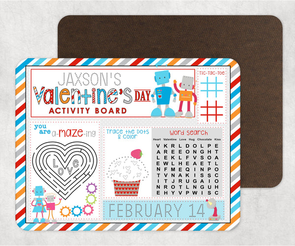 Personalized Valentine's Activity Dry Erase Board