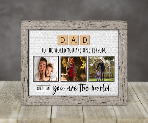 Scrabble Tiles Picture Panel For Dad- Gift for Dad, Father's Day Gift Idea, Birthday Gift For Dad