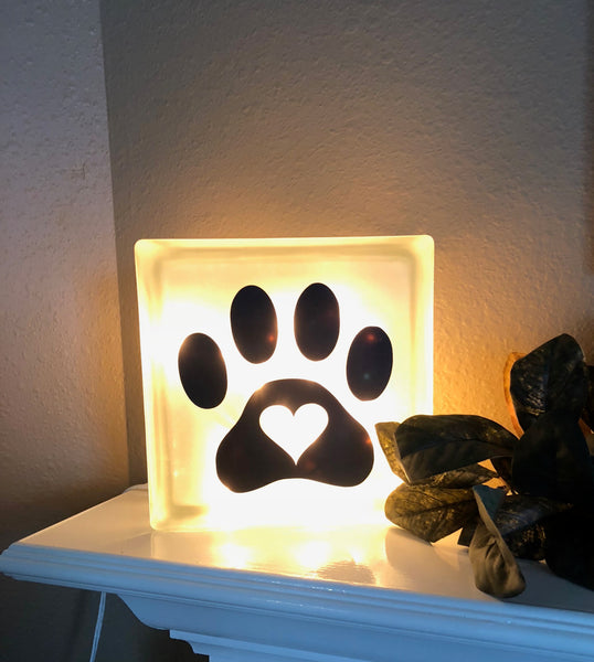 Dog Paw Print Personalized Light -Dog Mom & Dad Gift, Dog Remembrance Gift