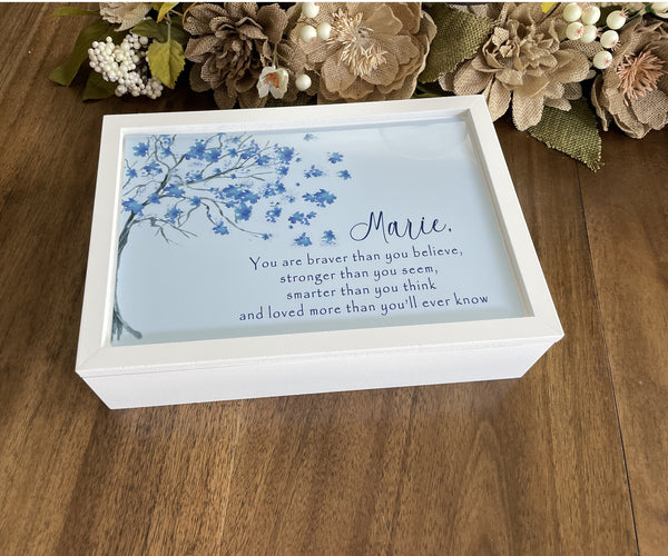 Personalized Inspirational Keepsake Box - Inspirational Gift, Encouragement Gift, Beautiful Gift For Friend, Bedside Table Decor