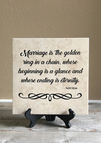 12x12 Marriage Quote Personalized Tile