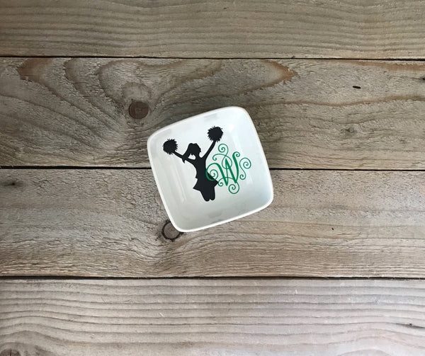 Cheerleader Personalized Jewelry Dish