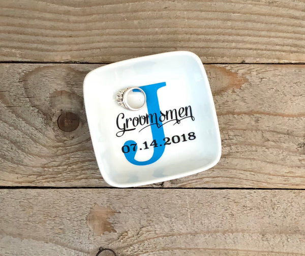 Personalized Wedding Party Jewelry Dish