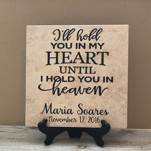 12x12 Until I Hold You in Heaven Personalized Tile