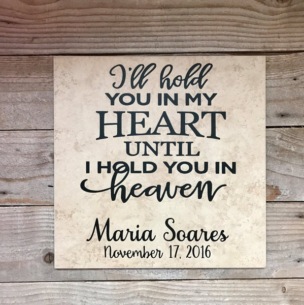 12x12 Until I Hold You in Heaven Personalized Tile