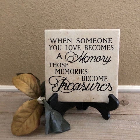 6x6 Memories Become Treasures Tile