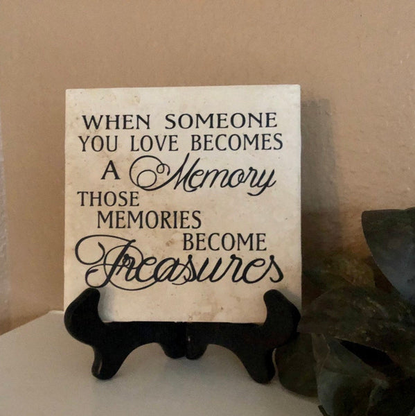 6x6 Memories Become Treasures Tile