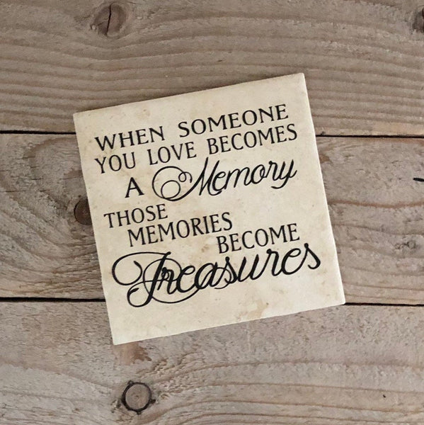 6x6 Memories Become Treasures Tile