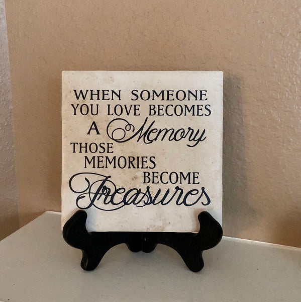 6x6 Memories Become Treasures Tile