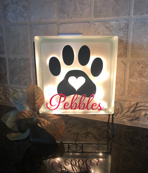 Dog Paw Print Personalized Light -Dog Mom & Dad Gift, Dog Remembrance Gift