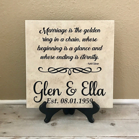 12x12 Anniversary Personalized Tile