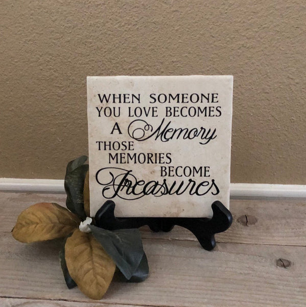 6x6 Memories Become Treasures Tile