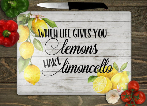 Limoncello Personalized Glass Cutting Board