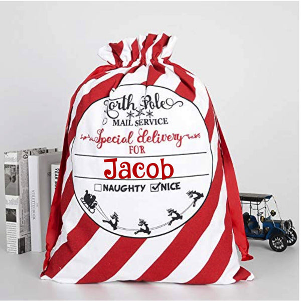 Red Santa Sack Personalized Bag