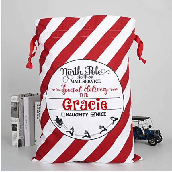 Red Santa Sack Personalized Bag