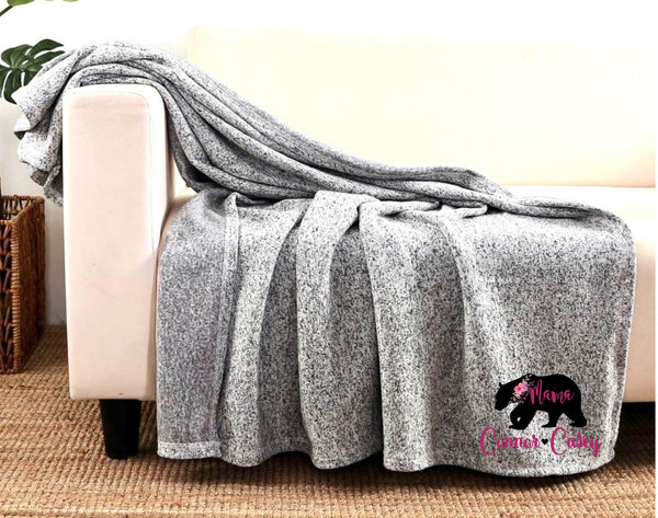 Mama Bear Personalized Throw Blanket