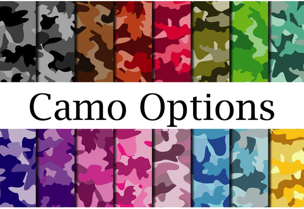 Colored Camo Initial Personalized Throw Blanket