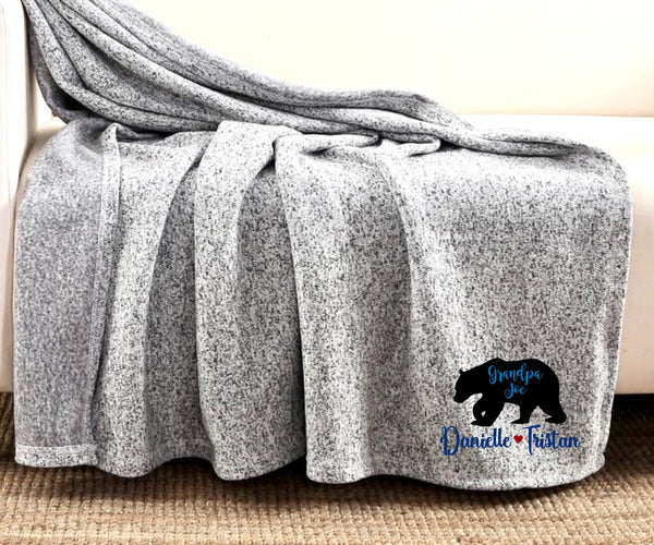 Grandma Bear Personalized Throw Blanket