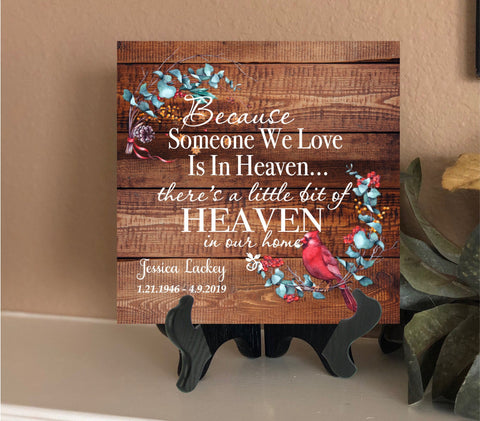 6x6 Heaven in Our Home Personalized Tile