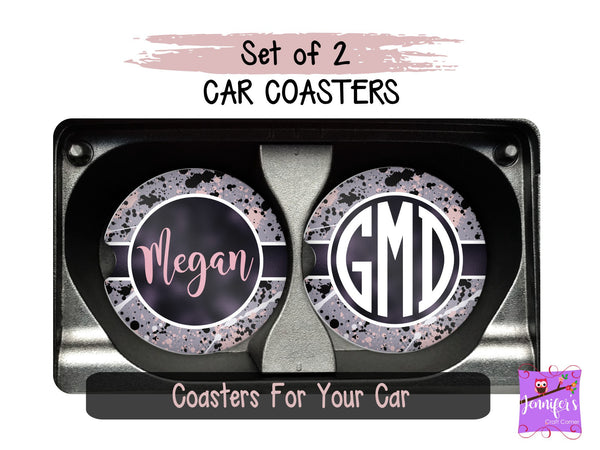 Monogrammed Designed Car Coasters