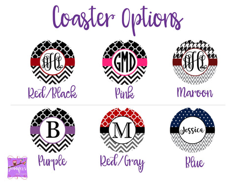 Monogrammed Custom Car Coaster Set