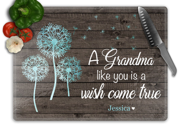 Grandma Personalized Glass Cutting Board