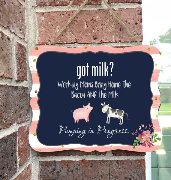 Breastfeeding in Progress Sign for Door