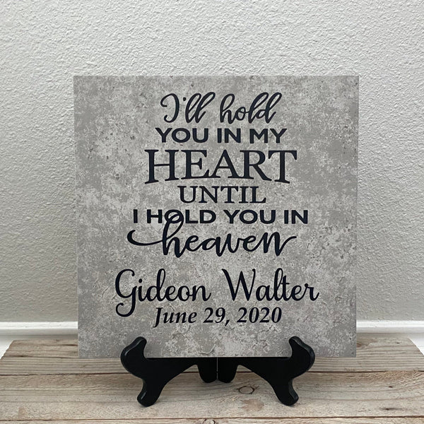 12x12 Until I Hold You in Heaven Personalized Tile