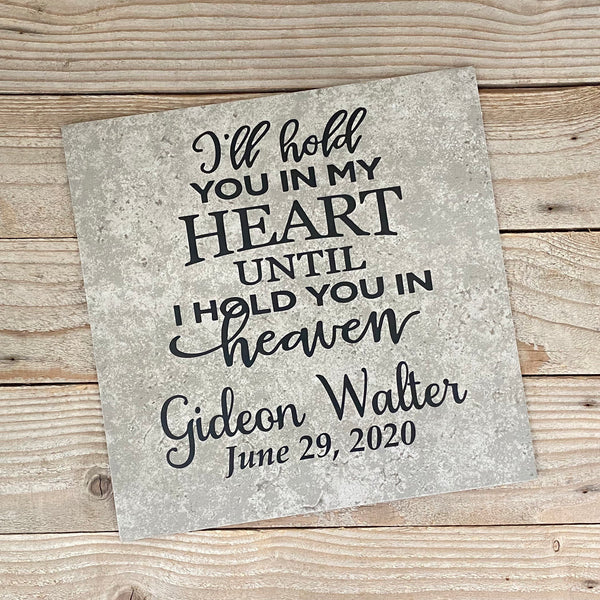 12x12 Until I Hold You in Heaven Personalized Tile