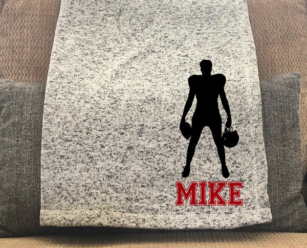 Football Personalized Throw Blanket