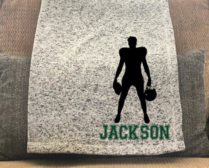 Football Personalized Throw Blanket