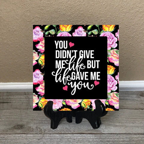 6x6 Adoptive Mom with Border Personalized Tile