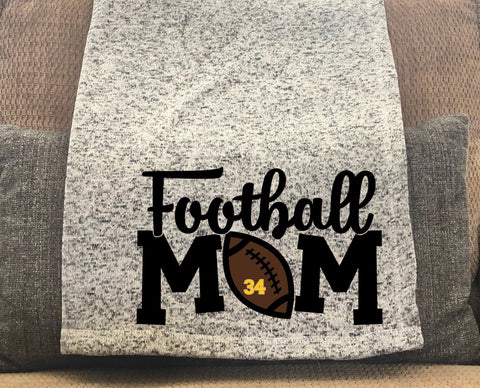 Football Mom Throw Blanket