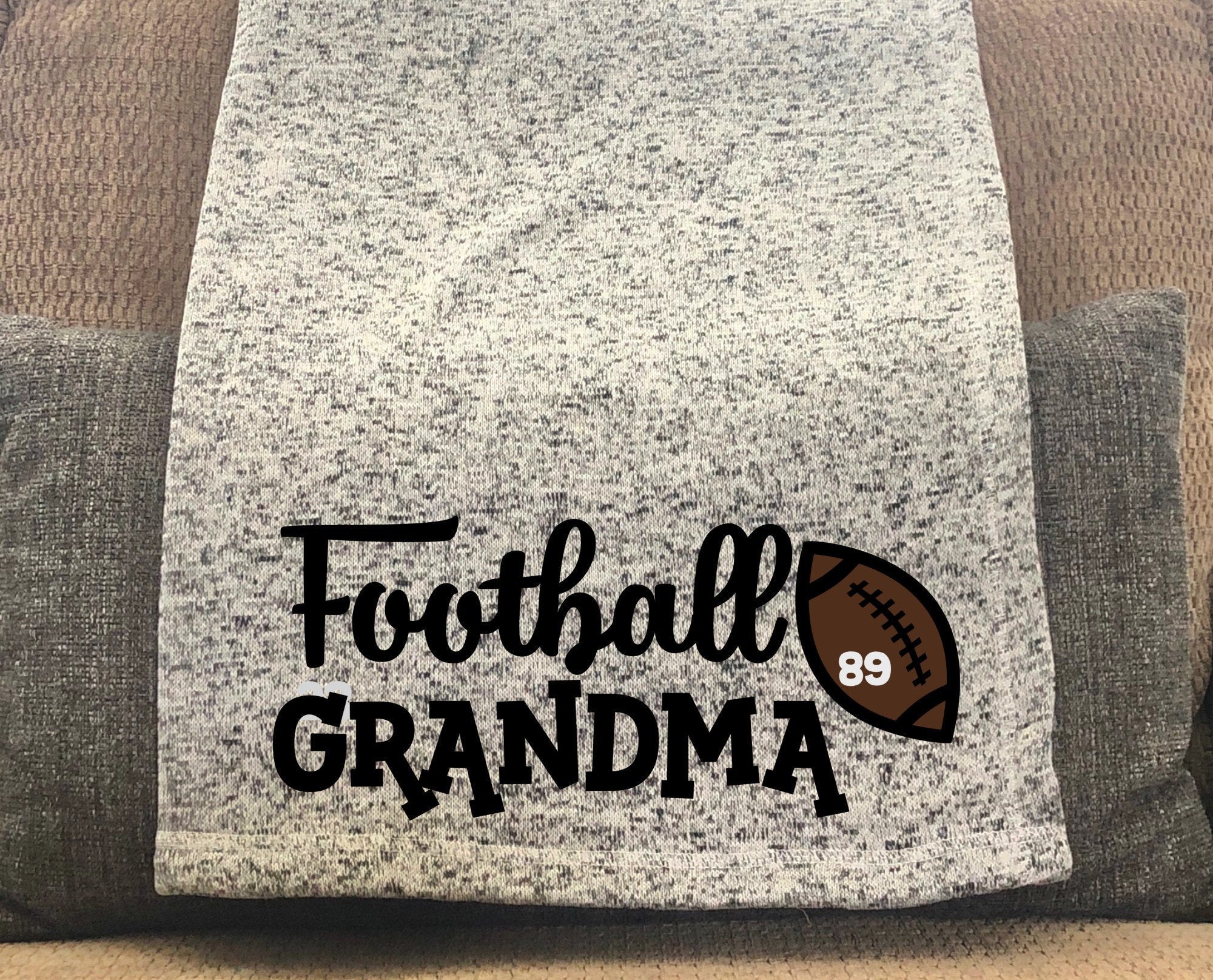 Football Grandma Throw Blanket