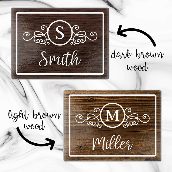 Initial in Circle Personalized Cutting Board