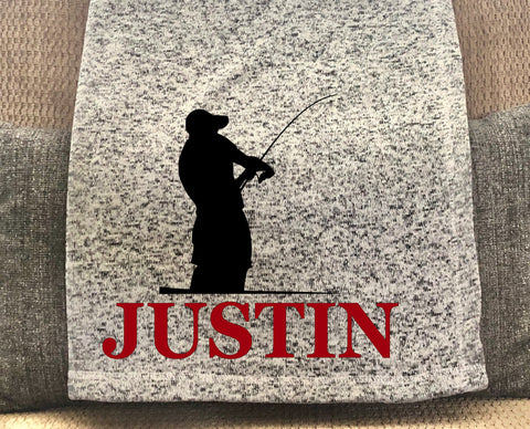 Fishing Personalized Throw Blanket