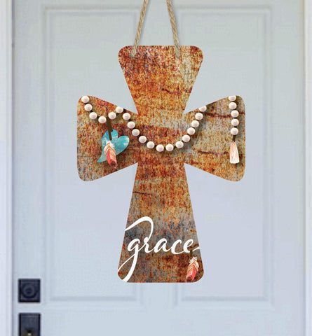 Farmhouse Grace Cross Decor