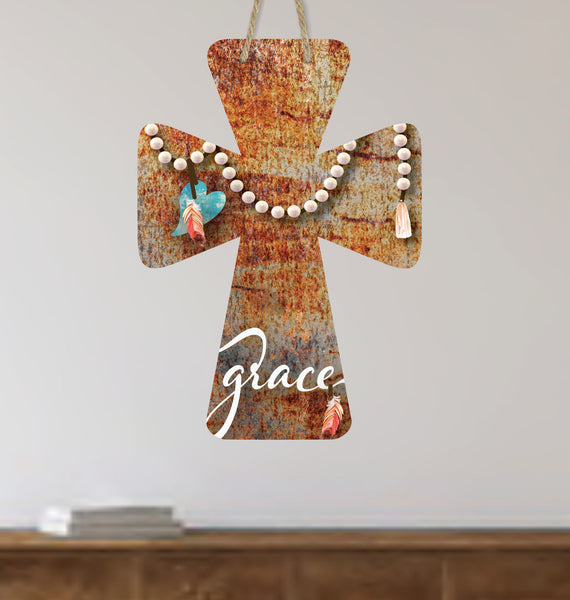 Farmhouse Grace Cross Decor