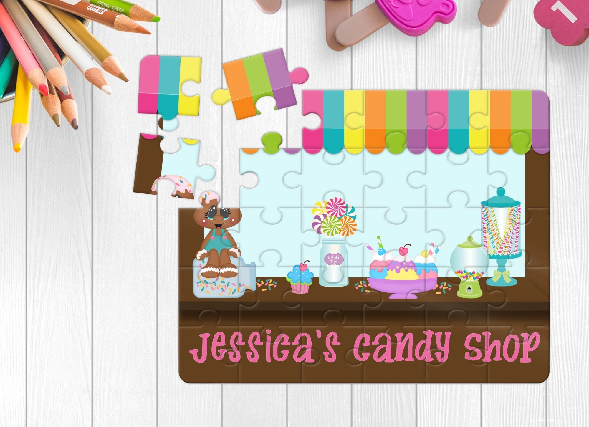 Personalized Candy Shop Puzzle