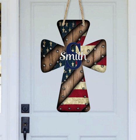 Personalized Cross Door Hanger