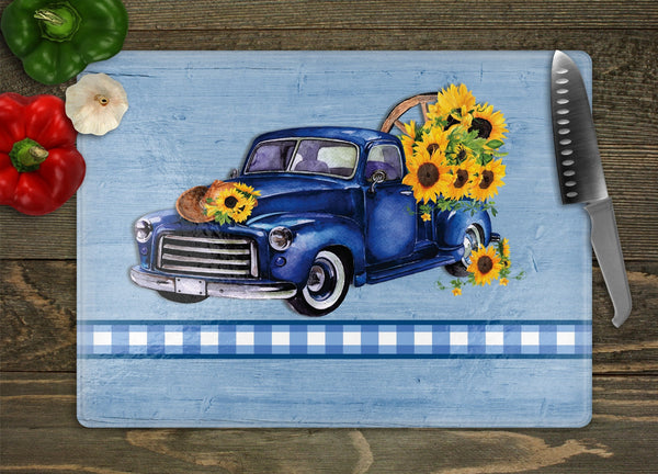 Blue Truck Personalized Cutting Board