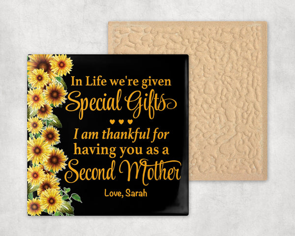 Second Mother Personalized Tile- Bonus Mom- Stepmom Gift Idea