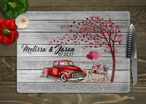 Cherry Blossom Personalized Glass Cutting Board