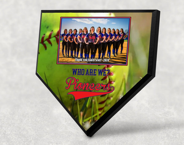 Softball Home Plate Plaque