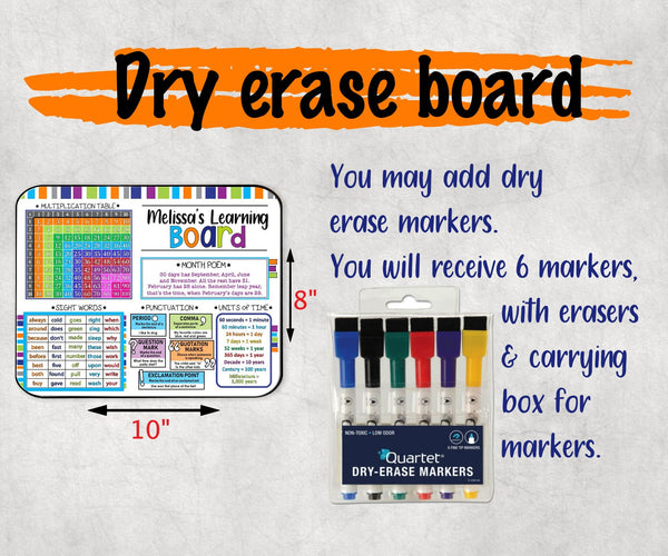 Personalized Learning Dry Erase Board