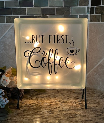 But First Coffee Night Light- Coffee Bar Decor, Gift for Mom, Boss Gift Idea, New Home Gift