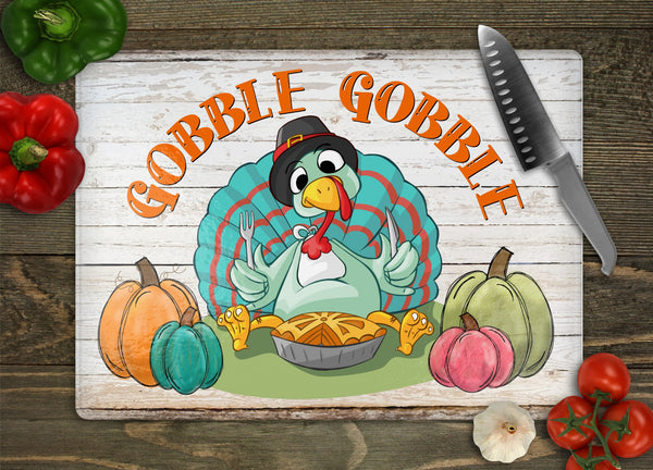 Gobble Gobble Cutting Board - Fall Kitchen Decor, Thanksgiving Cutting Board, Friendsgiving, Charcuterie Board